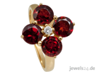 Diamantring Diamant Granat Edelsteine Gold günstig vom Hersteller im Schmuck